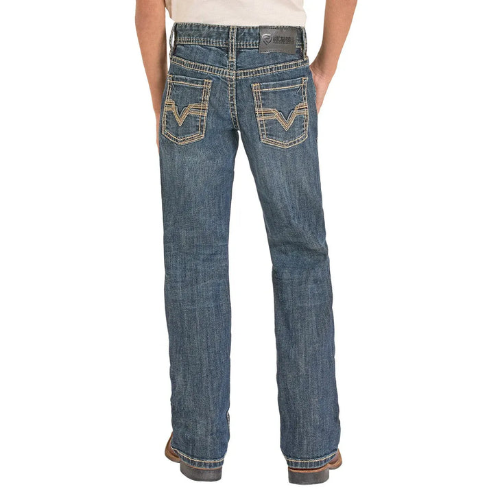 Boy's Regular Fit Light Rope Stitch Bootcut Jeans