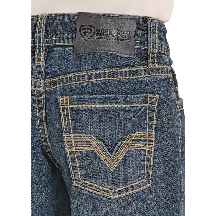 Boy's Regular Fit Light Rope Stitch Bootcut Jeans