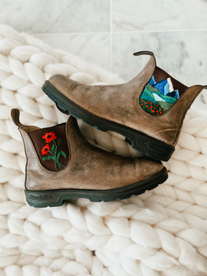 Custom embroidery boots