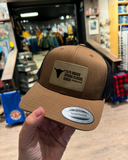 Indoor Rodeo Leather Patch Caps