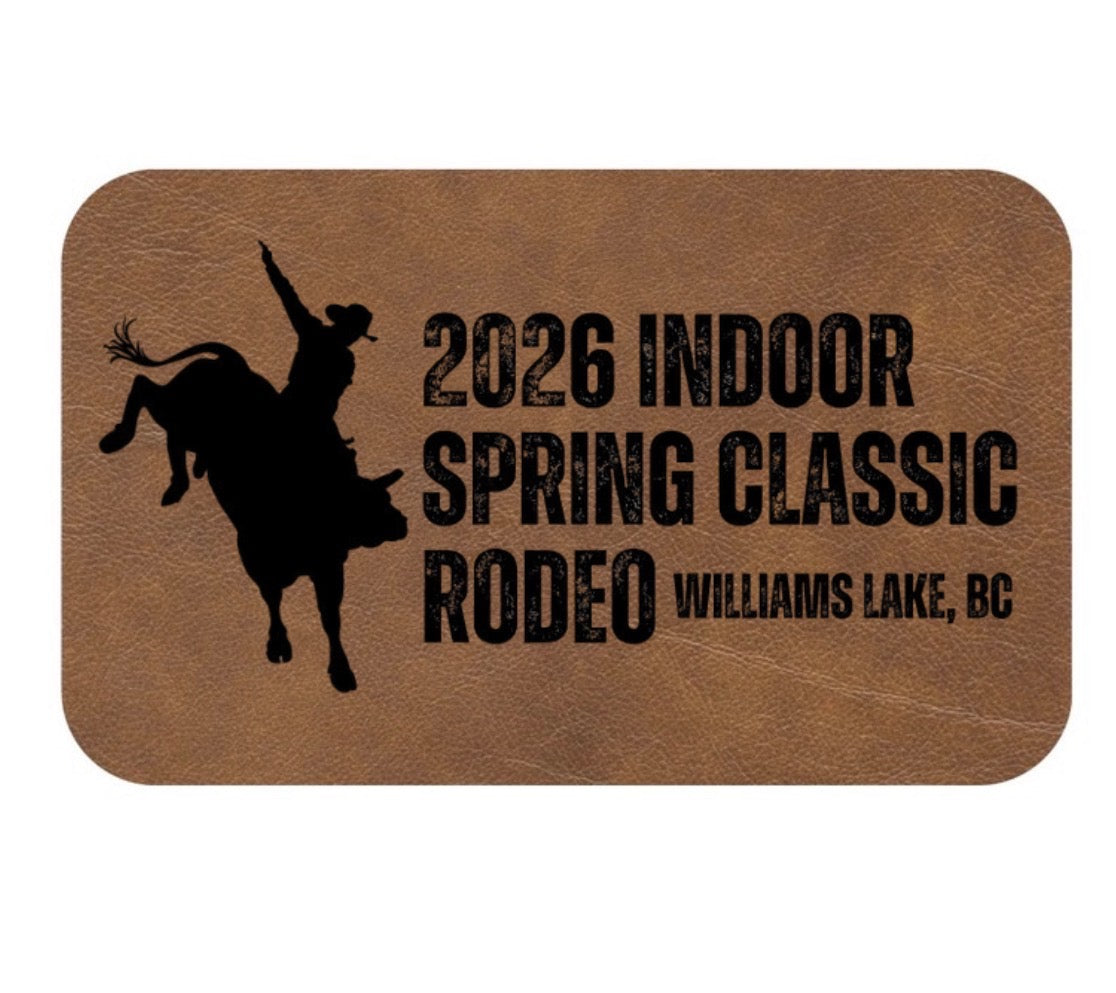 Indoor Rodeo Leather Patch Caps
