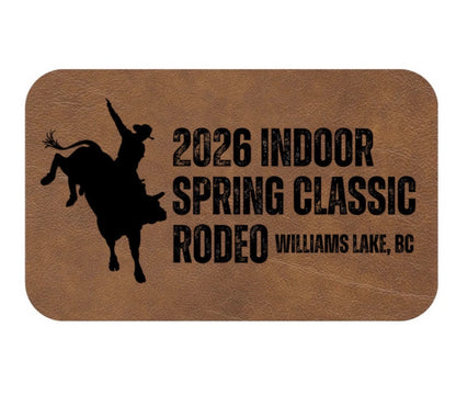 Indoor Rodeo Leather Patch Caps