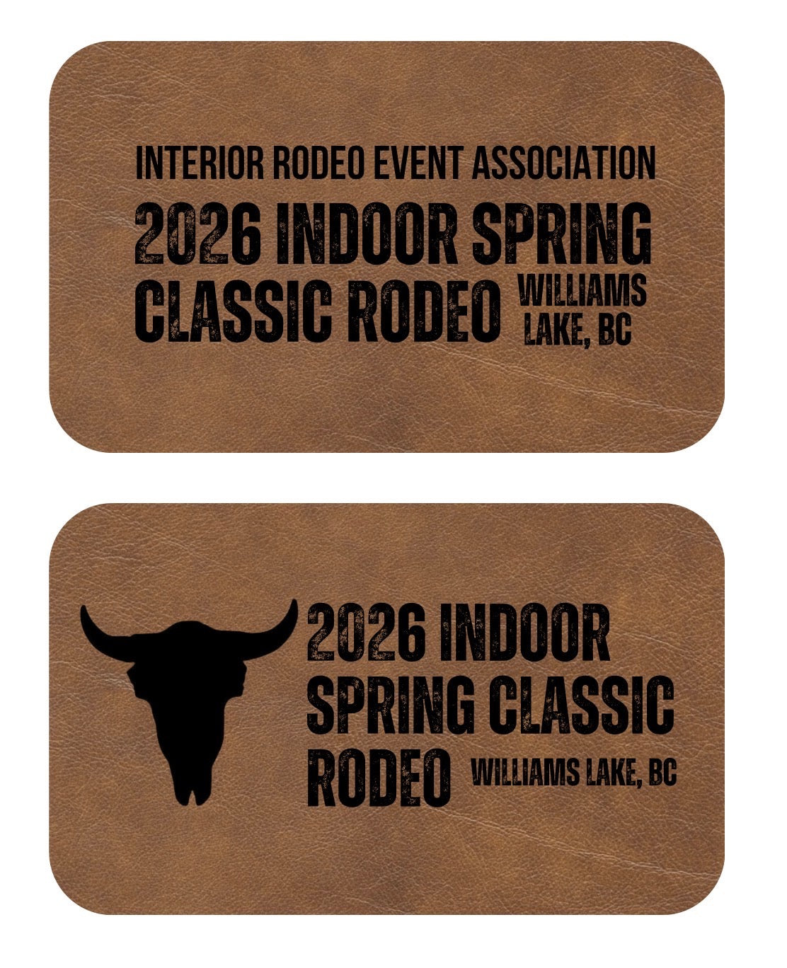 Indoor Rodeo Leather Patch Caps