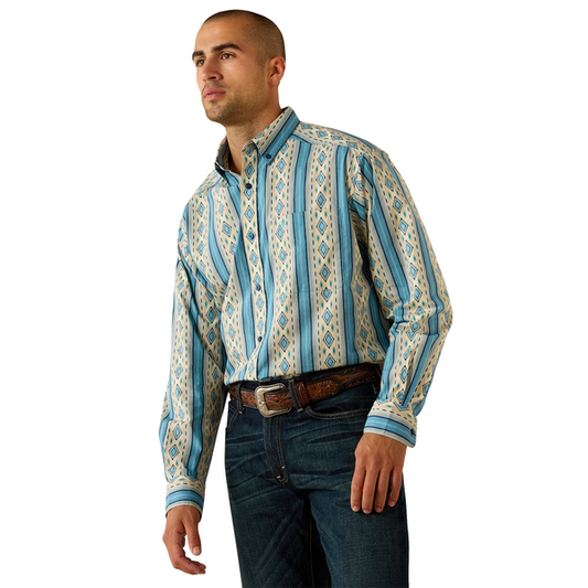 Men's Casual Southwest Long Sleeve Snap Shirt