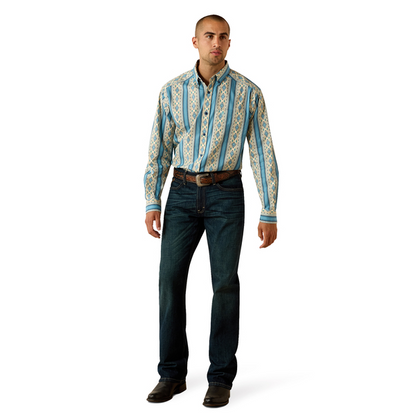 Men's Casual Southwest Long Sleeve Snap Shirt