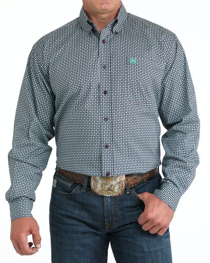 Men's Stretch Classic Fit Button-Down Western Shirt
