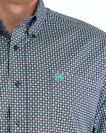 Men's Stretch Classic Fit Button-Down Western Shirt