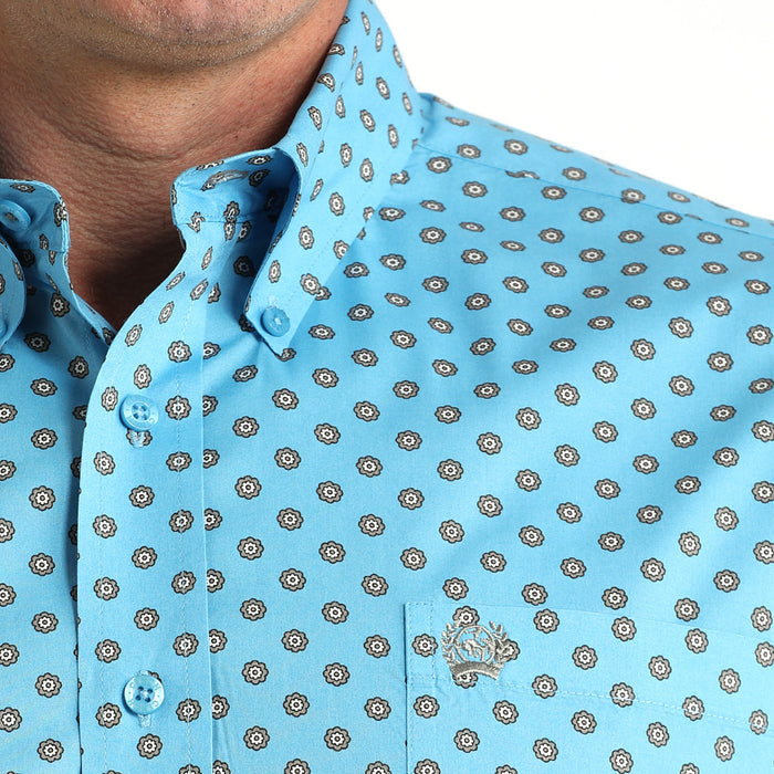 Men's Cinch Geo Print Long Sleeve Button Down Shirt