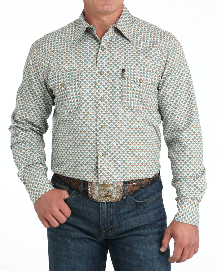 Men's Modern Fit Snap Front Western Shirt