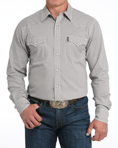 Men's Modern Fit Button-Down Western Shirt