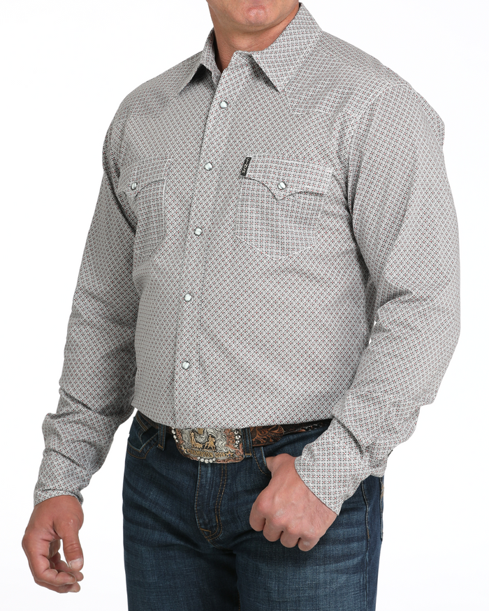 Men's Modern Fit Button-Down Western Shirt
