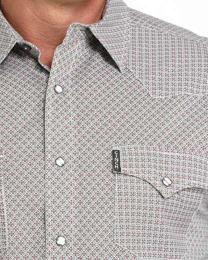 Men's Modern Fit Button-Down Western Shirt