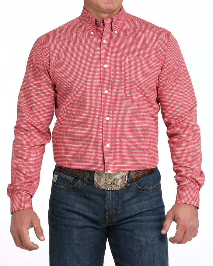Men's Modern Fit Button-Down Western Shirt