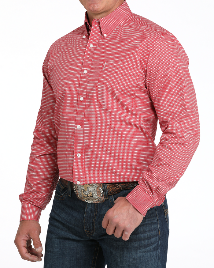 Men's Modern Fit Button-Down Western Shirt