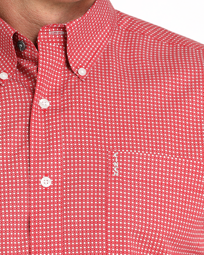 Men's Modern Fit Button-Down Western Shirt