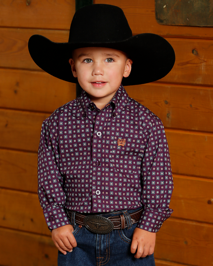 Toddler Long Sleeve Button Down Western Shirt
