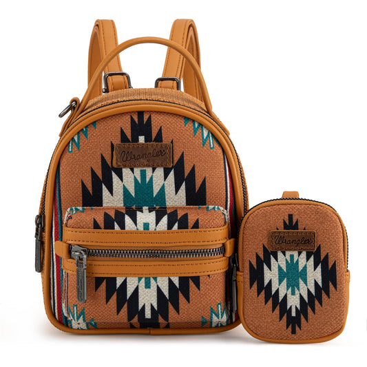 Wrangler Southwestern Knitted Mini Backpack w/Coin Purse