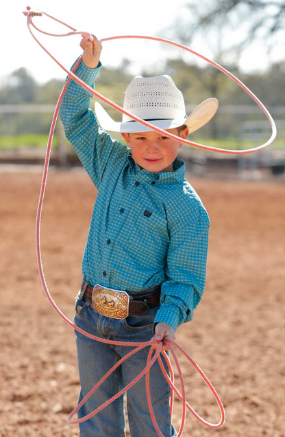 Boy's Long Sleeve Print Western Shirt