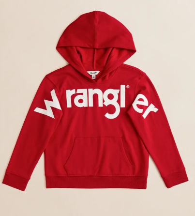 Girl's Long Sleeve Wrangler Logo Hoodie