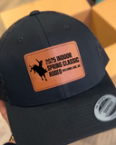 Indoor Rodeo Leather Patch Caps