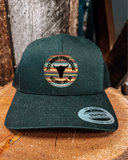 Indoor Rodeo Leather Patch Caps