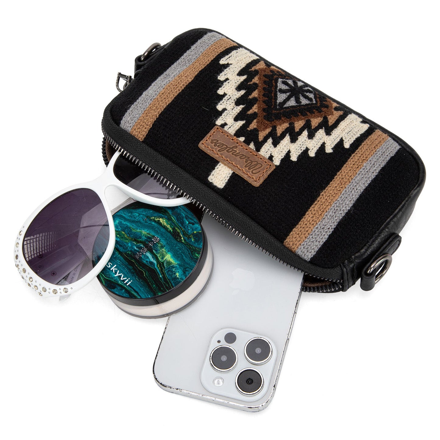 Wrangler Southwestern Knitted Crossbody Black