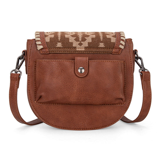 Wrangler Southwestern Print Saddle Bag Brown