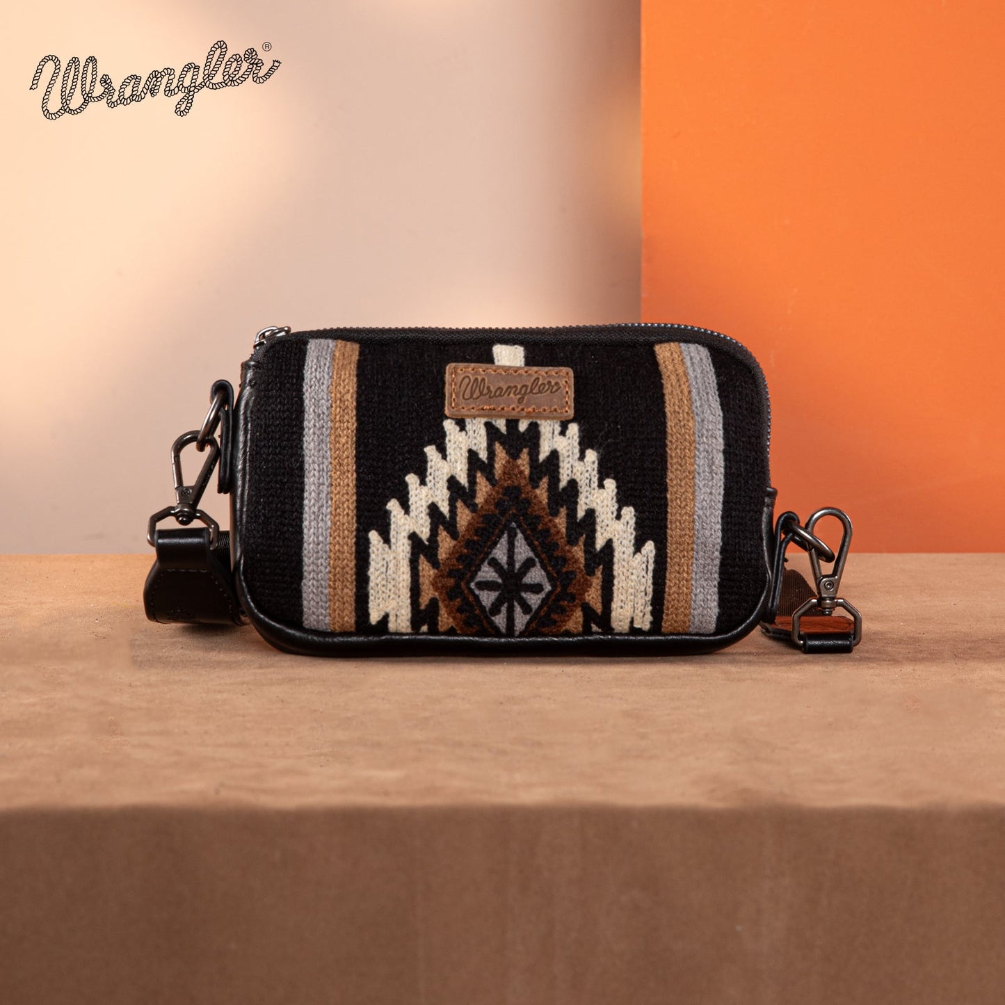 Wrangler Southwestern Knitted Crossbody Black