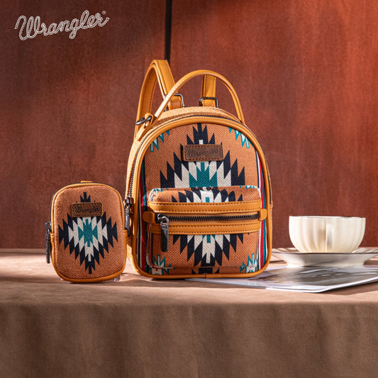 Wrangler Southwestern Knitted Mini Backpack w/Coin Purse
