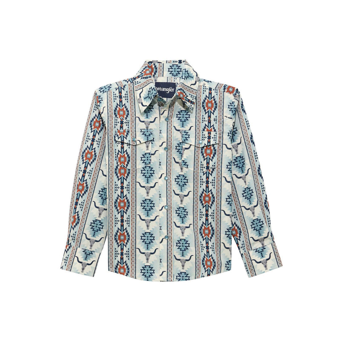 Boy's Checotah Long Sleeve Aztec Snap Shirt