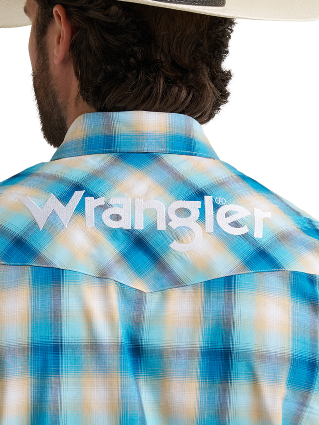 Men's Long Sleeve Logo Plaid