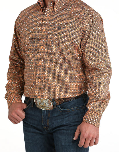 Men's Long Sleeve Western Print