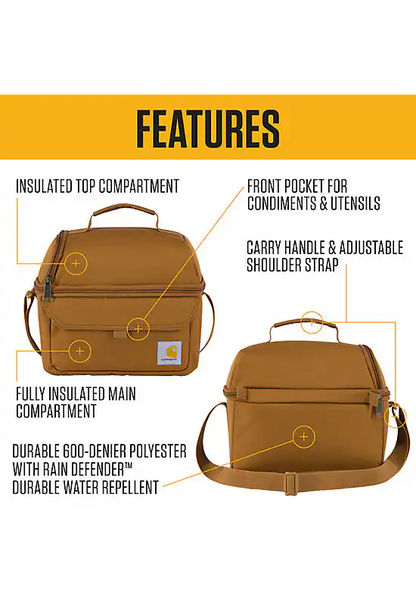 Insulated 12 Can Two Compartment Lunch Cooler