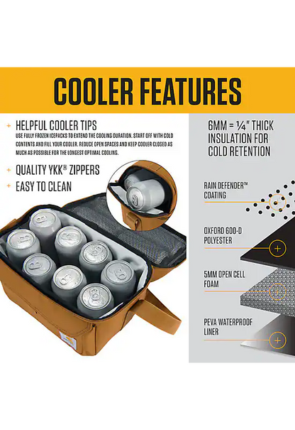 Insulated 12 Can Two Compartment Lunch Cooler