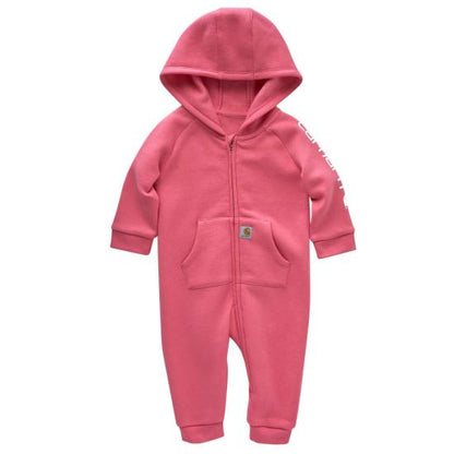 Girl's Toddler Long Sleeve Fleece Zip Coverall