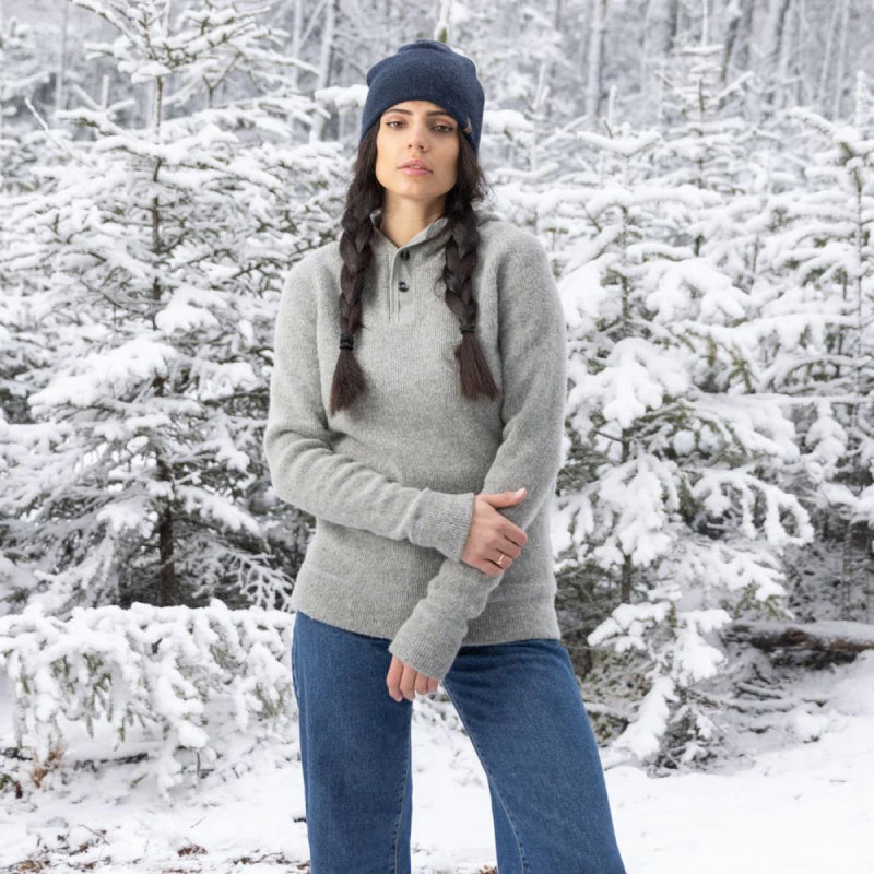 Heritage Heavy Wool Henley Hoodie