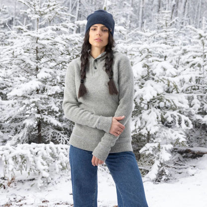 Heritage Heavy Wool Henley Hoodie