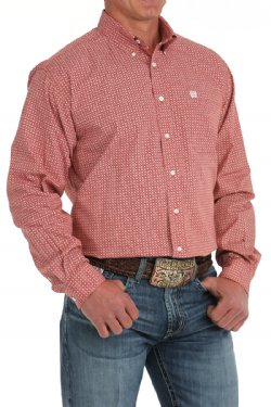 Men's Long Sleeve Western Print