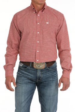 Men's Long Sleeve Western Print