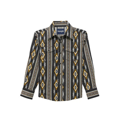Boy's Checotah Long Sleeve Aztec Snap Shirt