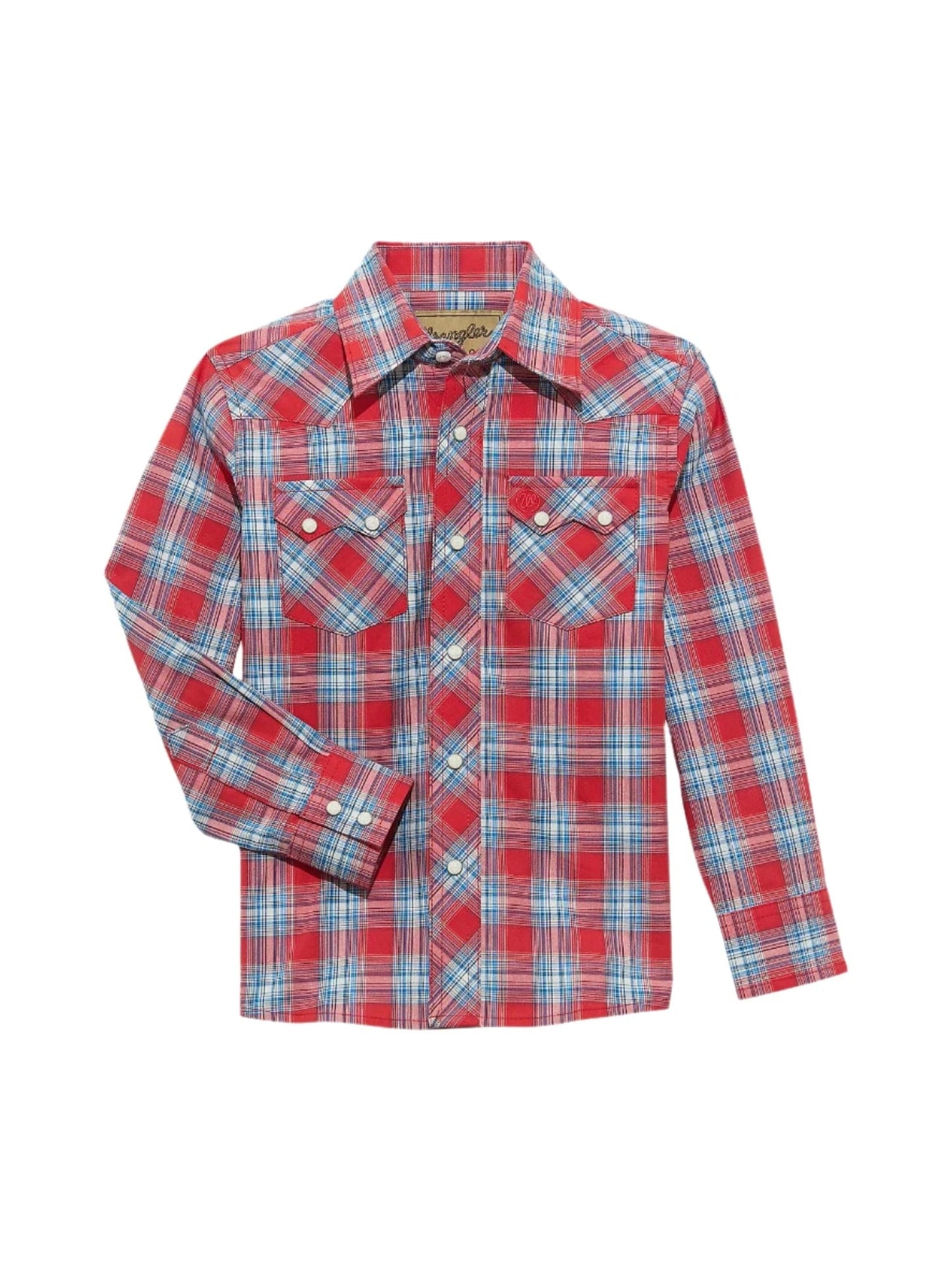 Boys Retro Long Sleeve Snap Shirt
